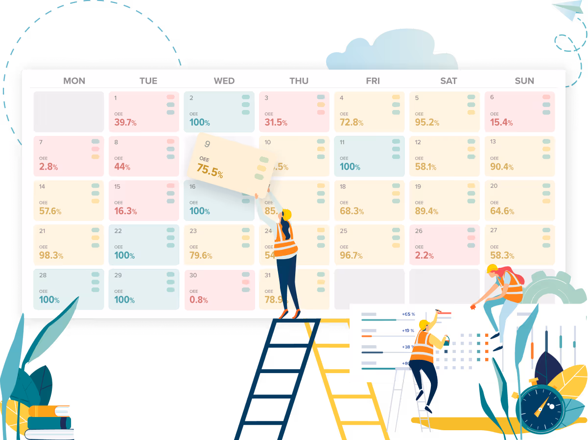 happy manufacturers are celebrating completed shift